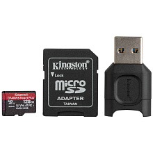 Карта памяти microSDXC Kingston Canvas React Plus, 128GB - 0