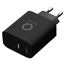 Зарядное устройство сетевое QUB GAN 65W, USB-C PD+ USB-A QC, 65Вт, черный - 3