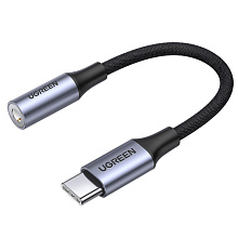 Переходник UGreen AV161 USB Type-C - audio 3.5mm USB-C / jack 3.5mm, черный - 0