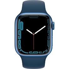 Apple Watch Series 7 GPS 41mm (корпус - синий, спортивный ремешок цвета синий омут, IP67/WR50) - 1