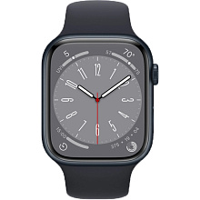 Apple Watch Series 8 GPS 41mm (корпус - темная ночь, спортивный ремешок цвета тёмная ночь, IP6X) - 1