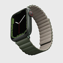 Ремешок Uniq Revix для Apple Watch 45/49mm, Силикон, зеленый - 1