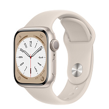 Apple Watch Series 8 GPS 41mm (корпус - сияющая звезда, спортивный ремешок цвета сияющая звезда, IP6X) - 0