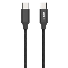 Кабель PERO Lightning / USB-C, 1м, черный - 0