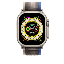 Ремешок Apple Trail Loop для Apple Watch 49mm, Нейлон, синий/черный - 2