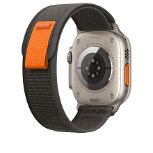 Ремешок Apple Trail Loop для Apple Watch 49mm, Нейлон, черный/серый - 3