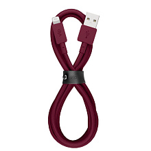 Кабель VLP Nylon Cable USB / Lightning, 1,2м, марсала - 0