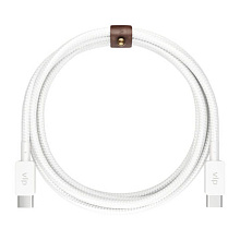 Кабель VLP Nylon Cable USB-C / USB-C, 3A, Вт  2м, белый - 0