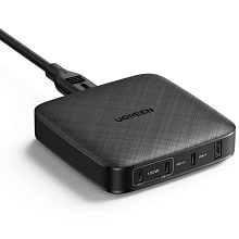 Зарядное устройство сетевое UGreen USB-C x 3 + USB-A Desktop Fast Charger, 100Вт, черный - 0