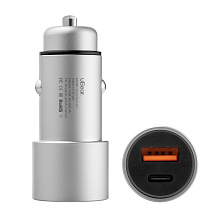 Зарядное устройство автомобильное uBear Ride Car Charger, 20Вт, серый - 1