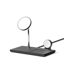 Зарядное устройство беспроводное Native Union Snap Magnetic 3 в 1 charging stand, черный - 0