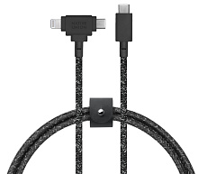 Кабель Native Union USB-C / USB-C + Lighting, 1,8м, черный - 1