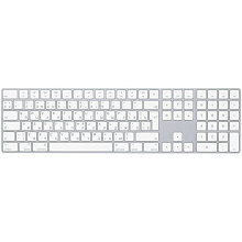 Клавиатура Apple Magic Keyboard с цифровой панелью, серебристый+белый - 0