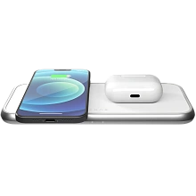 Зарядное устройство беспроводное Zens Aluminium Dual Fast, 20Вт, белый - 3