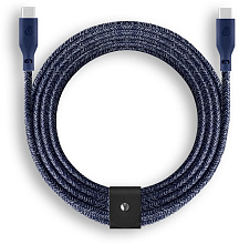 Кабель uBear Trend USB-C / USB-C, A, 240Вт  2,4м, синий - 2