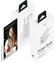 Зарядное устройство сетевое uBear Pulse Dual, 30Вт, белый - 3