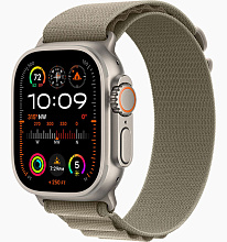 Apple Watch Ultra 2 GPS + Cellular 49mm (корпус - титан, ремешок Alpine Loop оливковый, IP6X) - 0