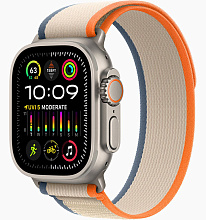 Apple Watch Ultra 2 GPS + Cellular 49mm (корпус - титан, ремешок Trail Loop оранжевый/бежевый, IP6X) - 0