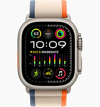 Apple Watch Ultra 2 GPS + Cellular 49mm (корпус - титан, ремешок Trail Loop оранжевый/бежевый, IP6X) - 1