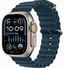 Apple Watch Ultra 2 GPS + Cellular 49mm (корпус - титан, браслет Ocean Band синий, IP6X) - 0