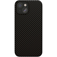 Чехол-накладка VLP Kevlar Case для iPhone 15, кевлар, черный - 0