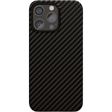 Чехол-накладка VLP Kevlar Case для iPhone 15 Pro, кевлар, черный - 0