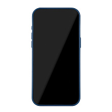 Чехол-накладка uBear Capital Case для iPhone 15 Pro, кожа, синий - 3