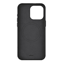 Чехол-накладка uBear Capital Case для iPhone 15 Pro Max, кожа, черный - 2