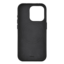 Чехол-накладка uBear Capital Case для iPhone 15 Pro, кожа, черный - 2