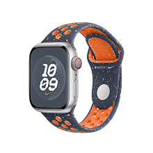 Ремешок Apple Nike Sport Band для Apple Watch 41mm, Фторэластомер, синий/оранжевый - 1