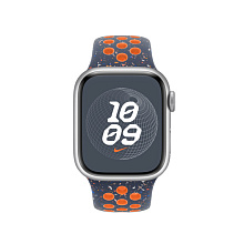Ремешок Apple Nike Sport Band для Apple Watch 41mm, Фторэластомер, синий/оранжевый - 2