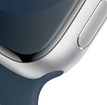 Apple Watch Series 9  (корпус - серебристый, 45mm ремешок Sport Band штормовой синий, размер S/M) - 2