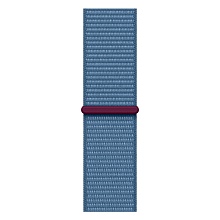 Apple Watch Series 9  (корпус - серебристый, 41mm ремешок Sport Loop зимний синий) - 3