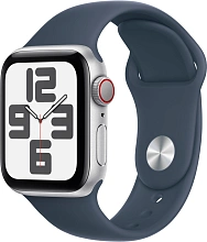 Apple Watch SE 2023 GPS  (корпус - серебристый, 40mm ремешок Sport Band штормовой синий, размер S/M) - 0