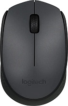 Мышь Logitech M170, беспроводная, серый+черный - 0