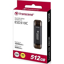 Внешний SSD накопитель Transcend ESD310, 512GB. серый - 2