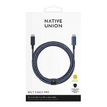 Кабель Native Union USB-C / USB-C, A, 100Вт  2,4м, синий - 2