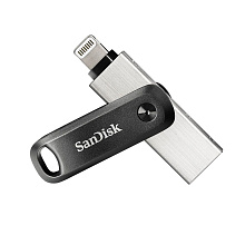 Флеш-накопитель SanDisk iXpand Go, 128GB, черный+серебристый - 1