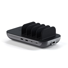 Зарядная док-станция Satechi Dock5 Multi-Device Charging Station with Wireless Charging, серый космос - 3