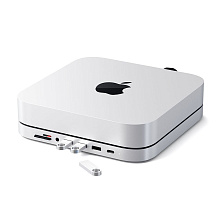 Док-станция Satechi Aluminum Stand Hub для Mac Mini, серебристый - 0