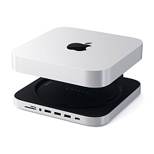 Док-станция Satechi Aluminum Stand Hub для Mac Mini, серебристый - 2