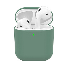 Силиконовый чехол Deppa Ultra Slim для AirPods, темно-зеленый - 0