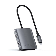 Адаптер мультипортовый Satechi Aluminum 4-Port USB-C Hub 4 в 1, серый космос - 1