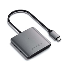 Адаптер мультипортовый Satechi Aluminum 4-Port USB-C Hub 4 в 1, серый космос - 2