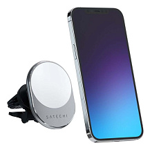 Автомобильный держатель Satechi Magnetic Wireless Car Charger серый космос - 3