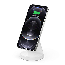 Зарядное устройство беспроводное Belkin Magnetic Wireless Charger Stand, белый - 2