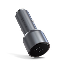 Зарядное устройство автомобильное Satechi 40W Dual USB-C PD Car Charger, 40Вт, серый космос - 0