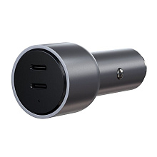 Зарядное устройство автомобильное Satechi 40W Dual USB-C PD Car Charger, 40Вт, серый космос - 1