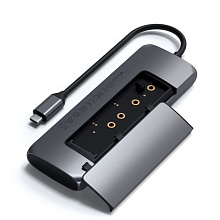 Адаптер мультипортовый Satechi Hybrid Multiport Adapter (with SSD Enclosure) 4 в 1, серый космос - 2