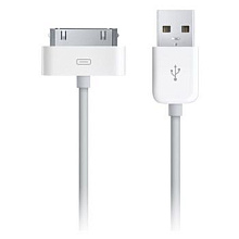 Кабель Apple USB / 30 pin (Apple Dock), 1м, белый - 0